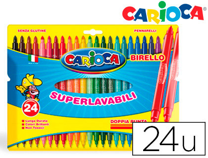 24 rotuladores Carioca Birello bipunta